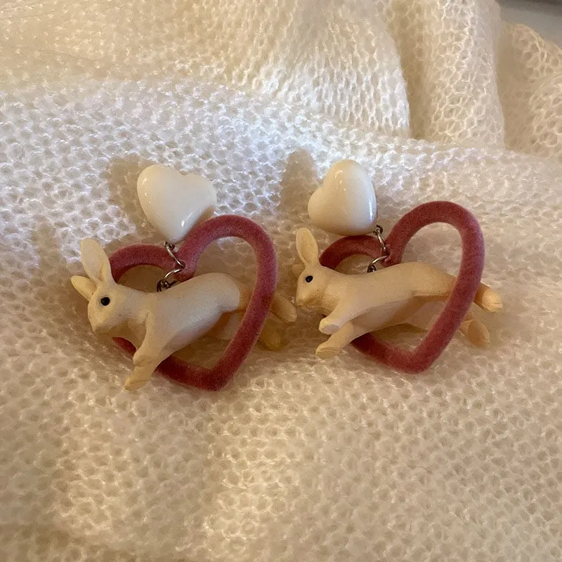 Velvet Cute Bunny Earrings