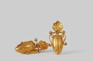 Victorian Etruscan Revival Amphora Earrings
