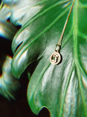 Vintage 10k Gold Initial Pendant and Chain “J”