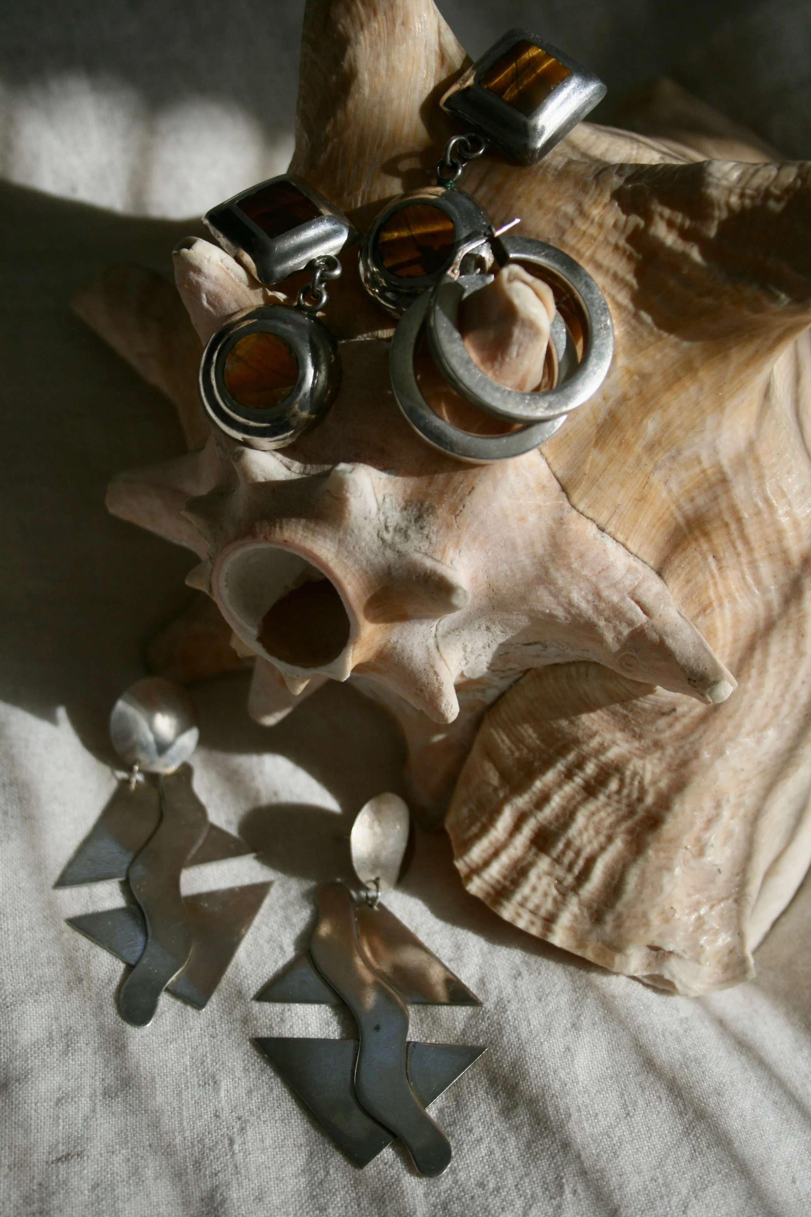 Vintage Geometric Drop Earrings