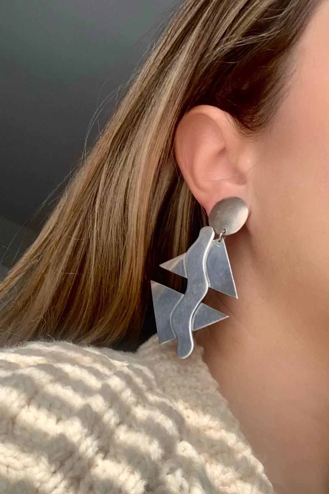 Vintage Geometric Drop Earrings