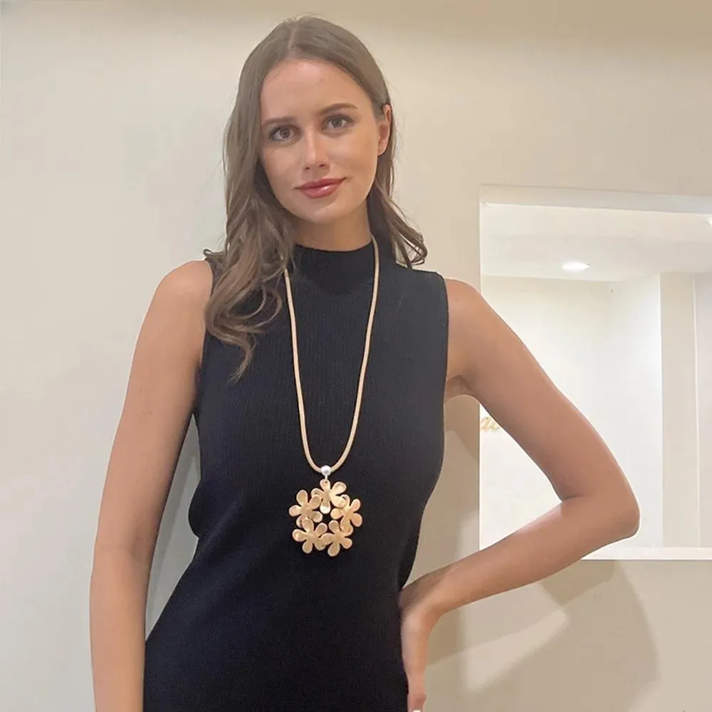 Vintage Long Collares Suspension Pendants Chains Necklace