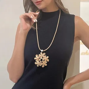 Vintage Long Collares Suspension Pendants Chains Necklace