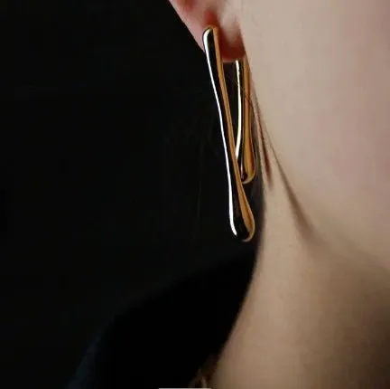 Water Drop Earrings | High-Shine Statement Dangles with Front & Back Design