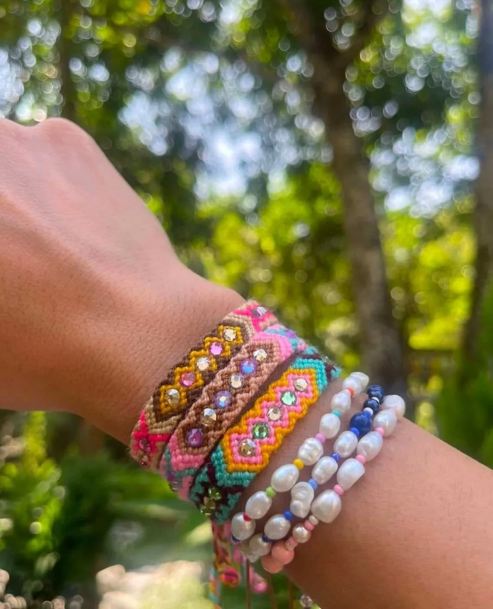 Wayuu Skinny Bracelet Barbie Pink