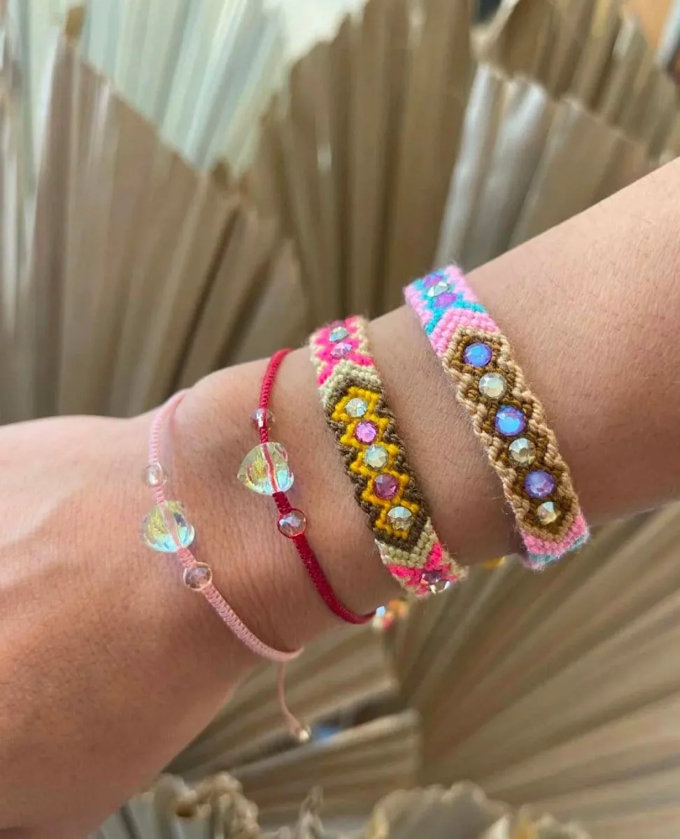 Wayuu Skinny Bracelet Barbie Pink