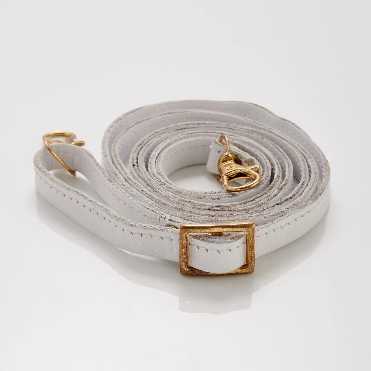 White Leather Strap (w Gold Fittings)