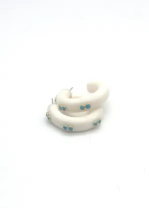 White Resin Hoops