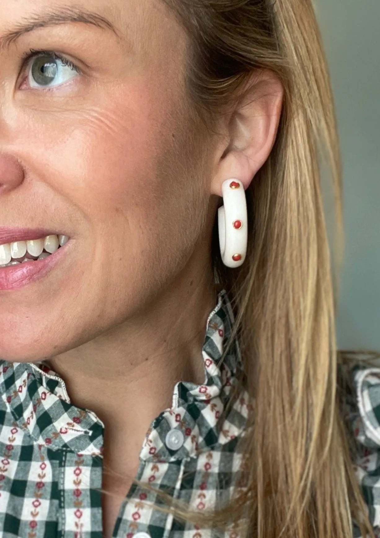 White Resin Hoops