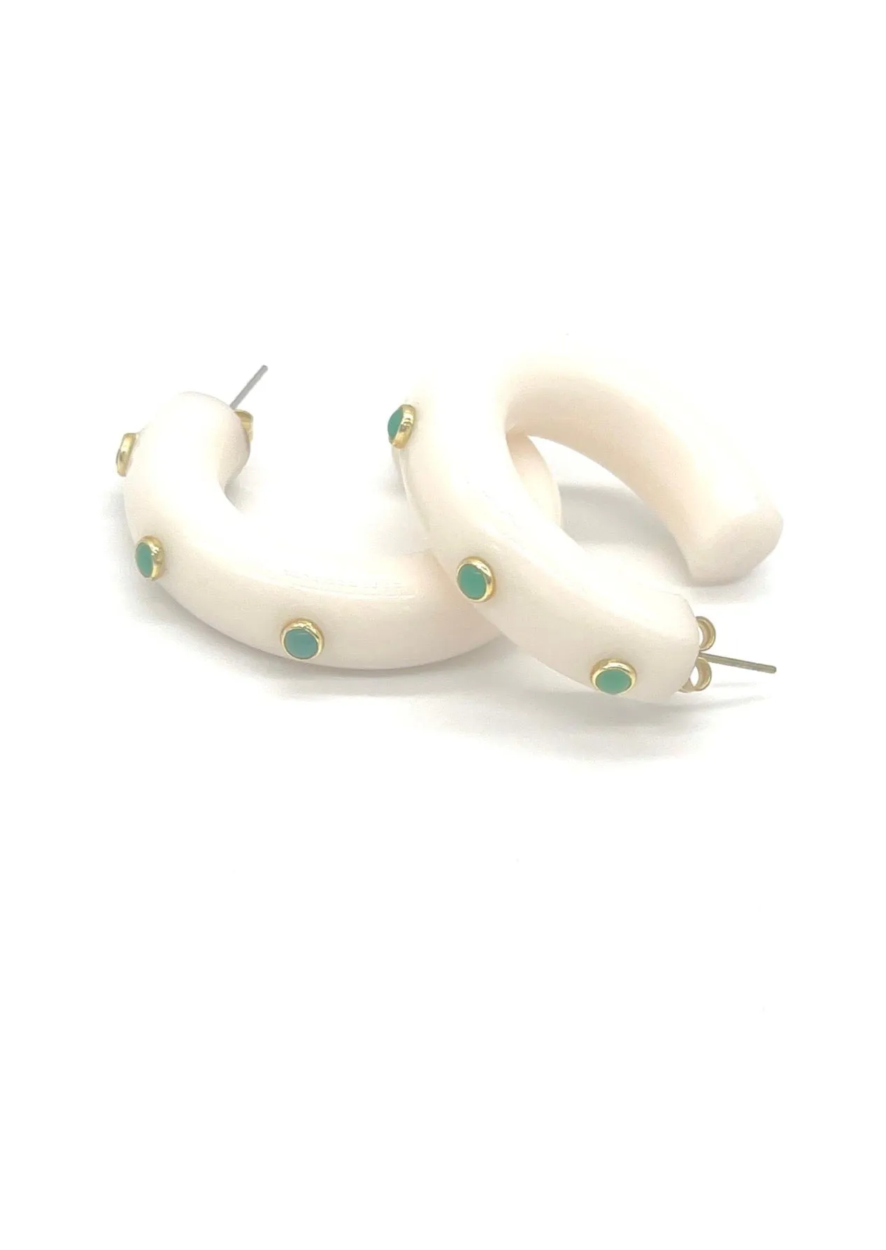White Resin Hoops
