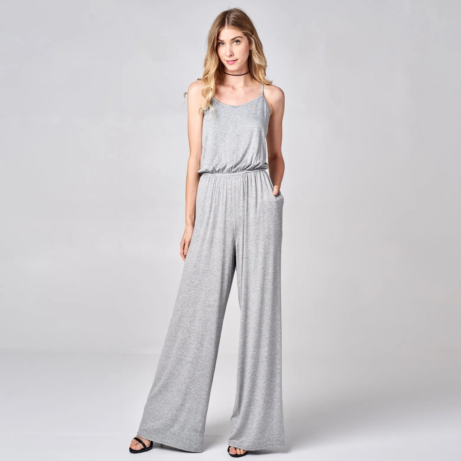 Wide Leg Maxi Jumpsuit