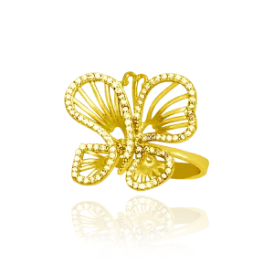 Wire Butterfly Ring