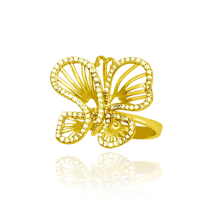 Wire Butterfly Ring