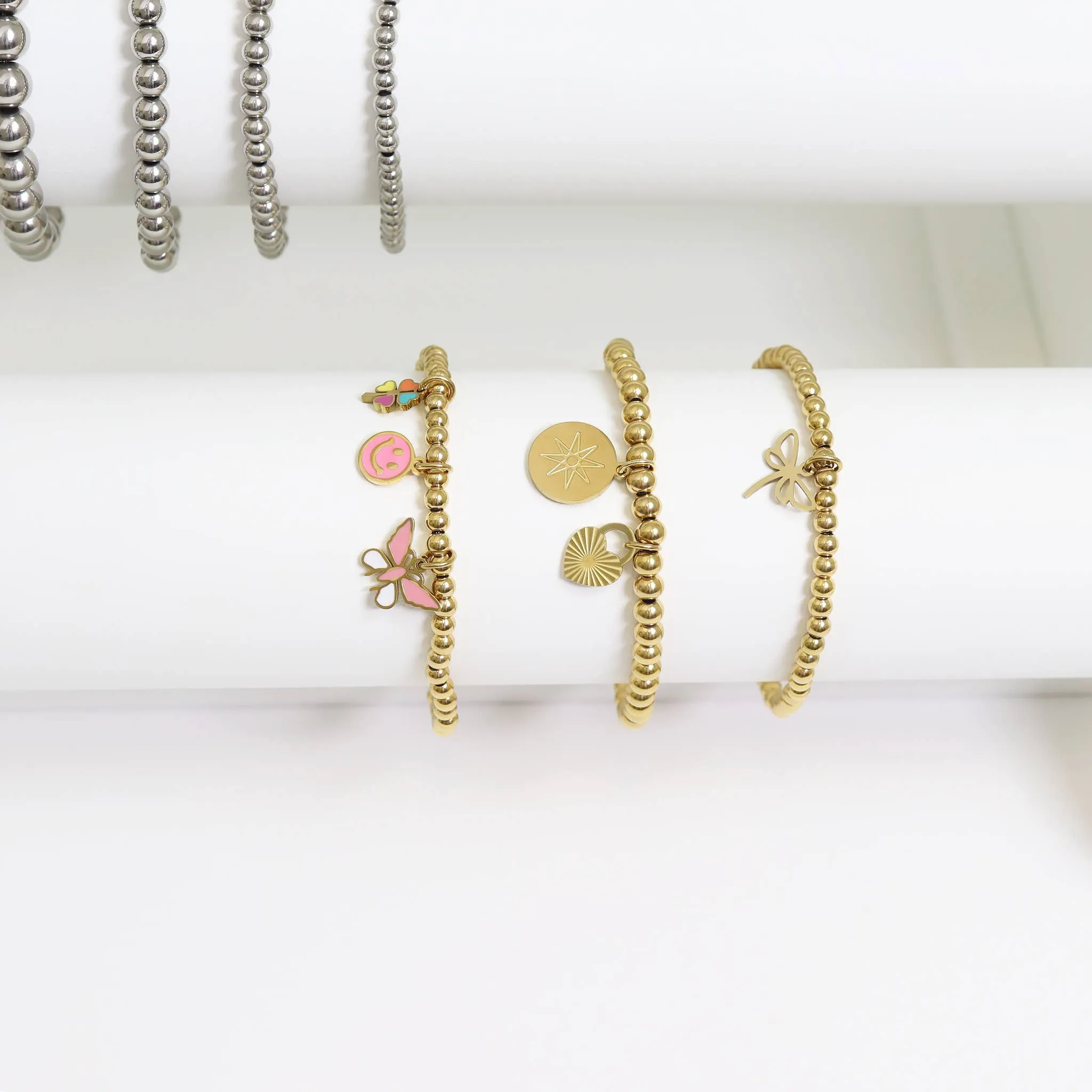 WJW - 18K Gold PVD Stainless Steel Dainty Dragonfly Charm