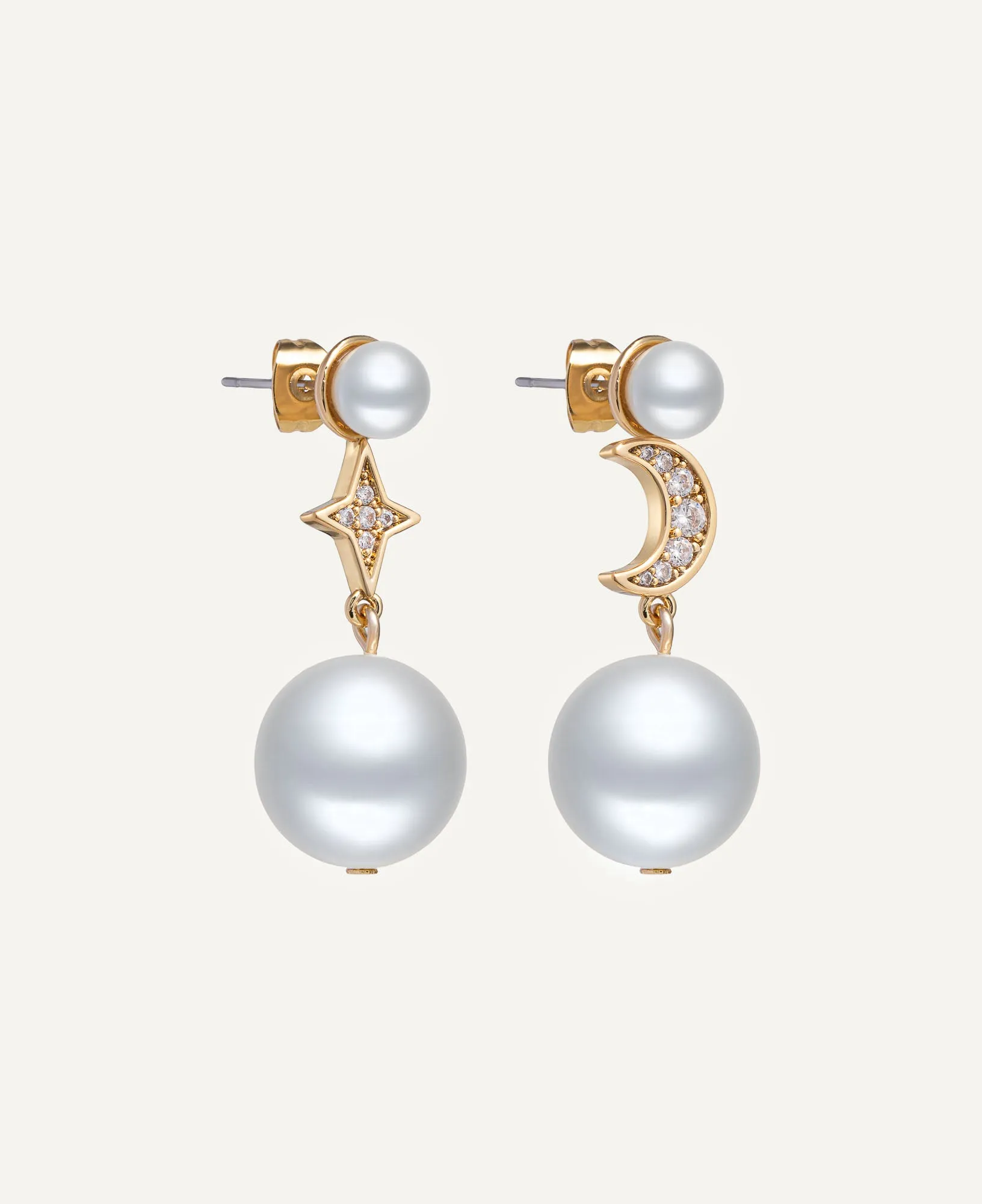 Yin & Yang Pearl Earrings