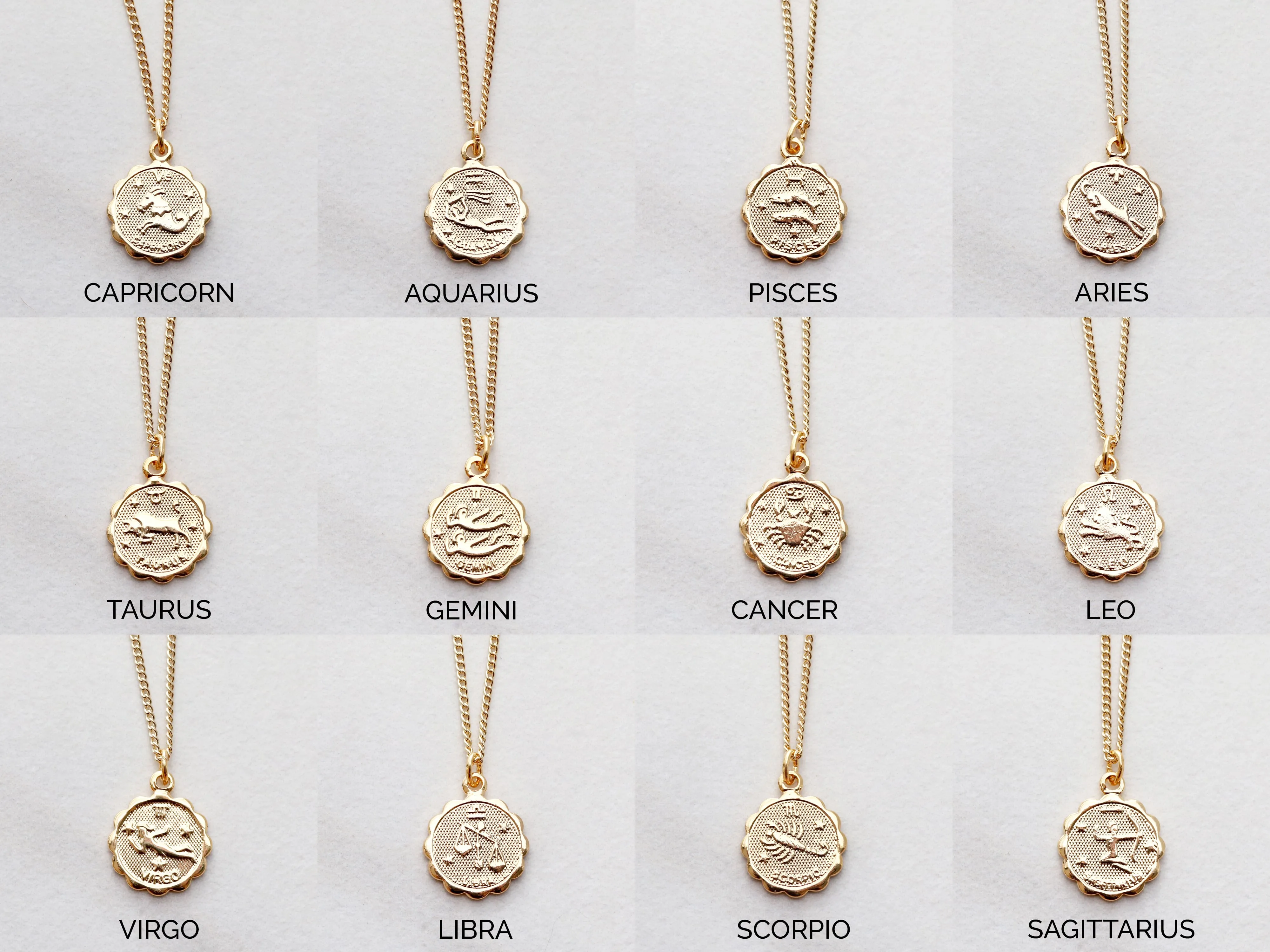 Zodiac Coin Necklace